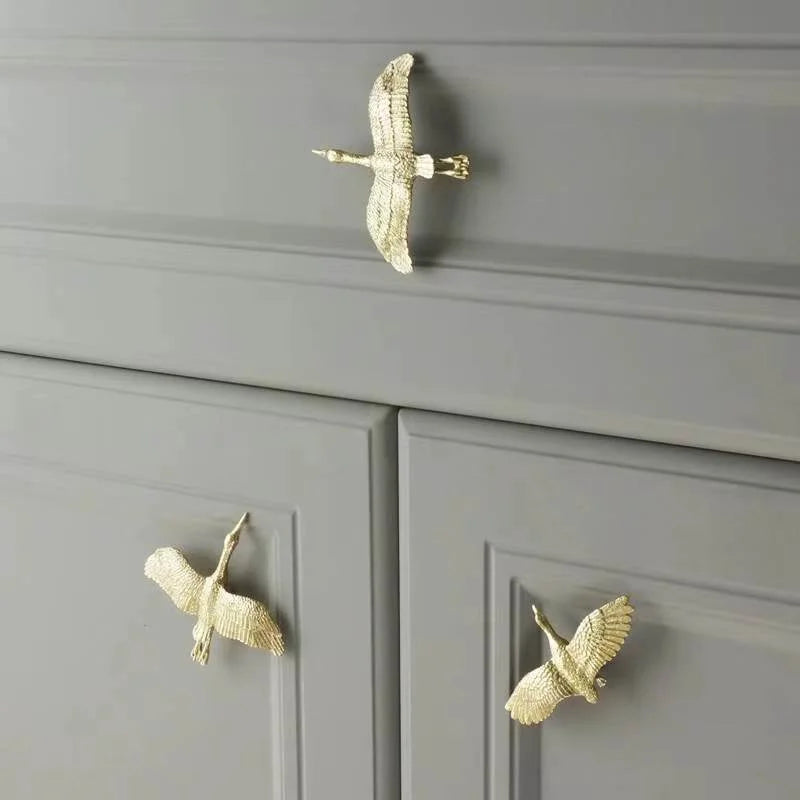 Wild Goose Brass Cabinet Handles – Nordic Copper Drawer Pulls