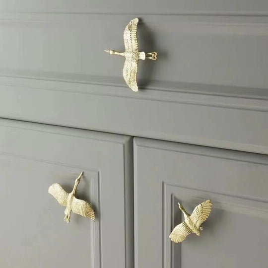 Wild Goose Brass Cabinet Handles – Nordic Copper Drawer Pulls