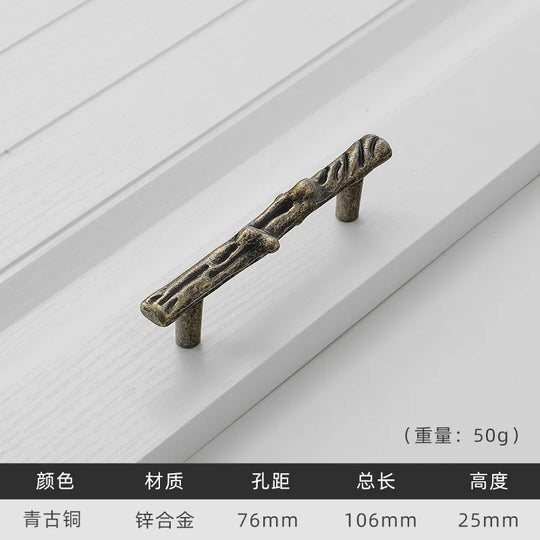 Antique Tree Pole Kitchen Handles – Zinc Alloy Drawer & Cabinet Pulls