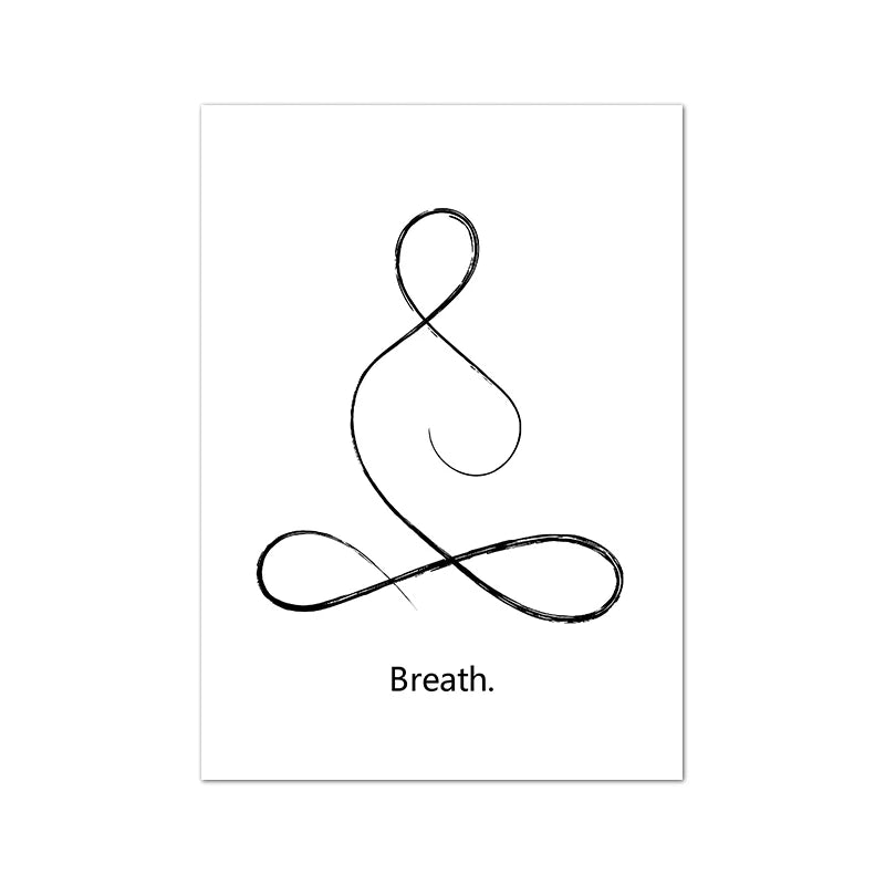 Minimalist Yoga Line Art Canvas Wall Art