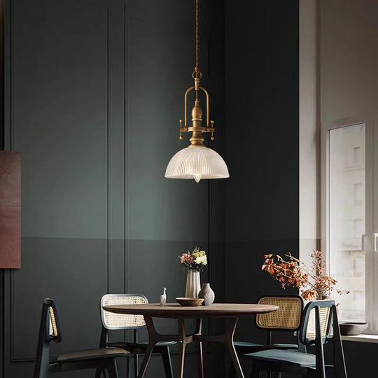 Creative Clear Glass Chandelier with Brass Gold Finish