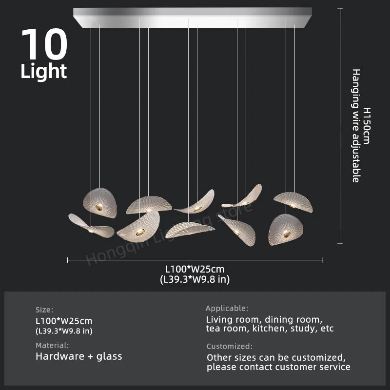 Modern Crystal Glass Stair Chandelier – High Ceiling Pendant Light