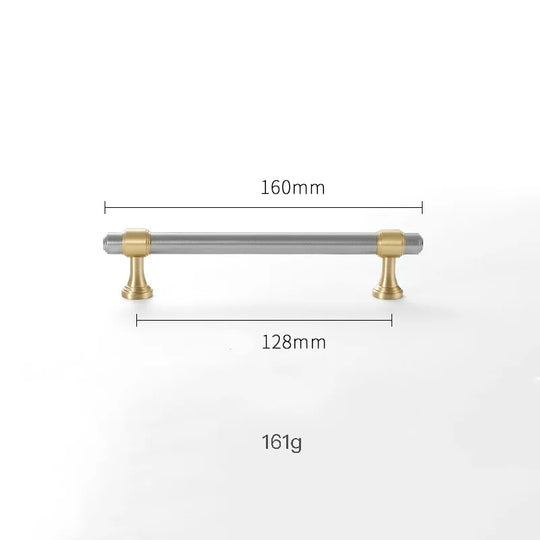 Nickel-Plated Brass Cabinet Handles – Gold and Matte Silver T-Bar Pulls