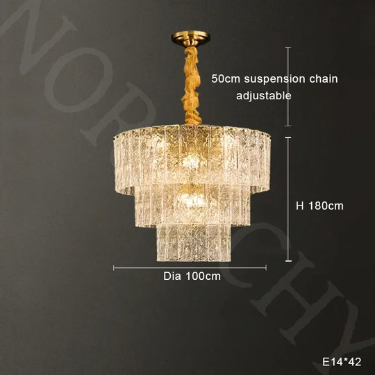 Modern Creative Water Ripple Glass Pendant Light – Luxurious LED Ceiling Fixture