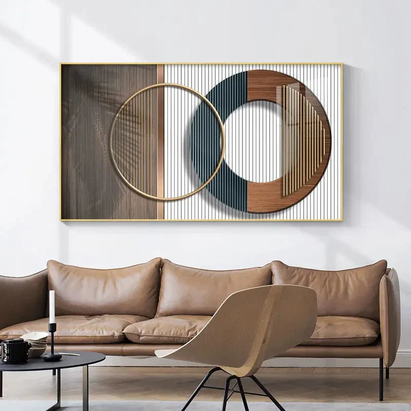 Abstract Celestial Geometry Canvas Wall Art