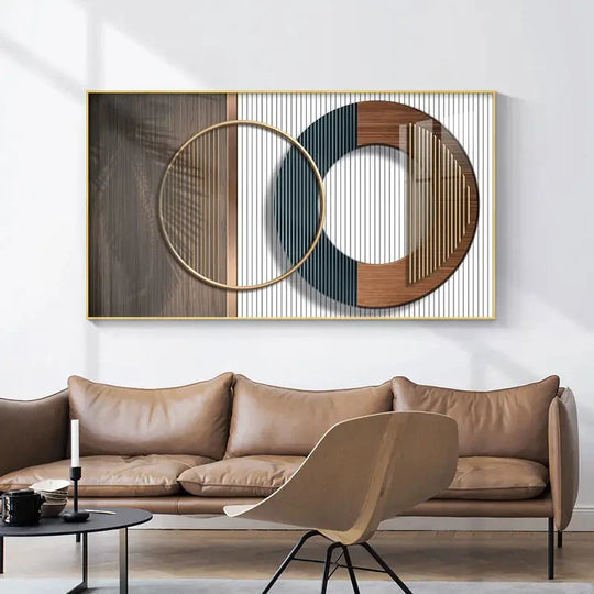 Abstract Celestial Geometry Canvas Wall Art