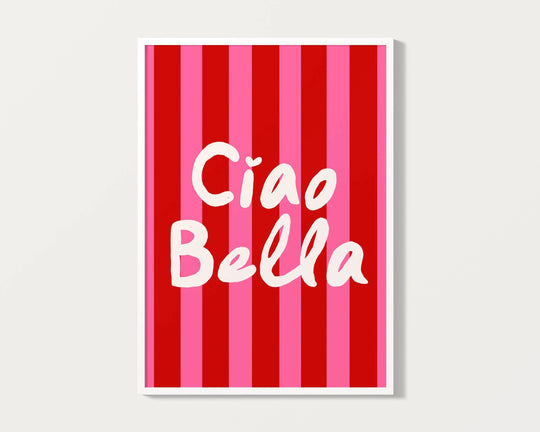 Ciao Bella Dolce Vita Quote Typographic Canvas Wall Art