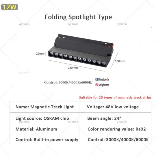Smart Magnetic Track LED Light – Modern Dimmable Ceiling & Spot Lighting