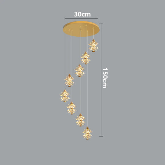 Nordic Crystal Minimalist LED Pendant Lamp – Luxurious Modern Hanging Light