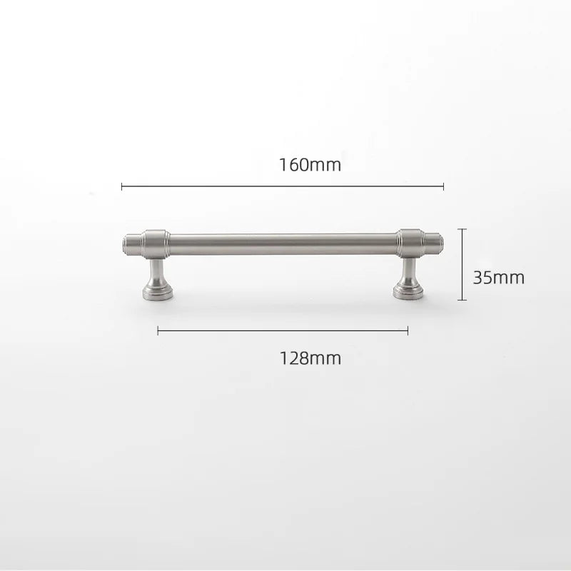 Brushed Nickel Brass Furniture Handles – Matte Silver Pulls and Bars for Cabinets and Drawers