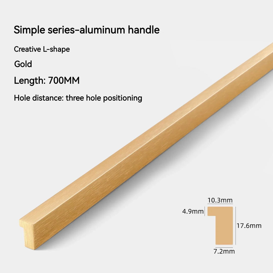 Modern Long T-Bar Aluminum Cabinet Handles – Brushed Gold, Silver, and Black Pulls (700mm-1200mm)