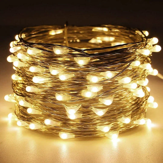 Outdoor LED String Fairy Lights USB/Battery Waterproof Garland