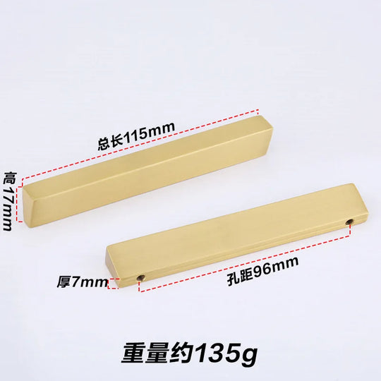 Brass Trapezoidal Cabinet Handles – High-End Golden Drawer Pulls for Wardrobes and Furniture