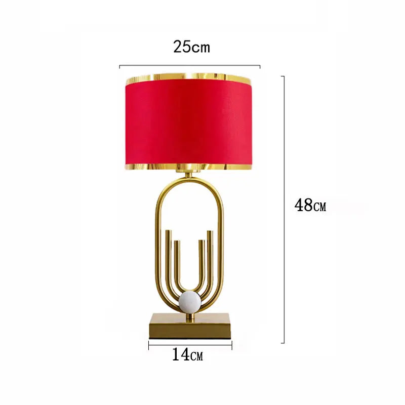 Nordic Luxury Fabric Table Lamp for Bedroom & Living Room