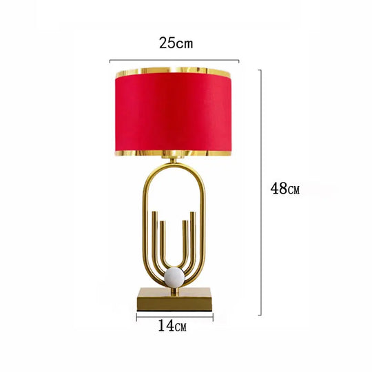 Nordic Luxury Fabric Table Lamp for Bedroom & Living Room
