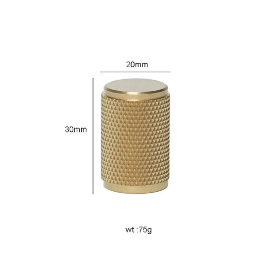 Gold Knurled Brass Cabinet Handles – Modern T-Bar Pulls and Knobs for Furniture