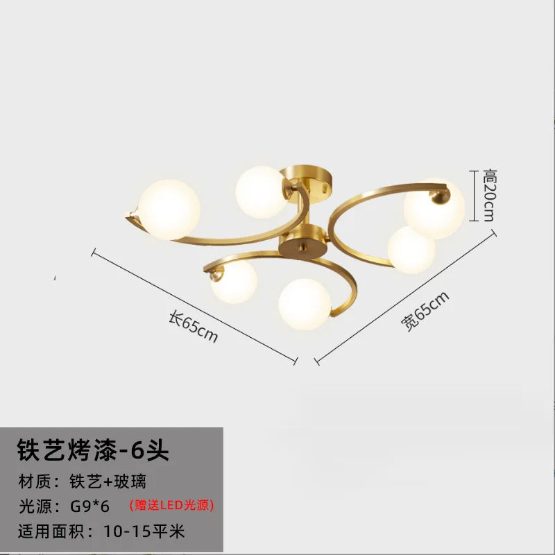 Designer Glass Ceiling Pendant Light for Living & Dining Room