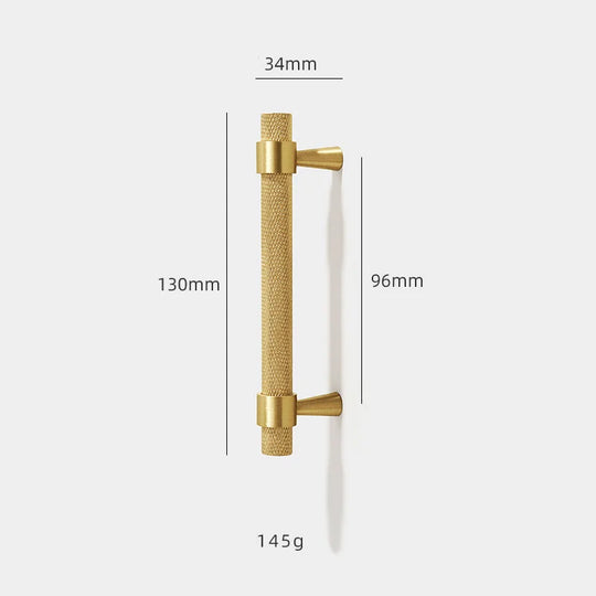 Solid Brass Knurled Furniture Handles – Textured Pulls and Knobs for Cabinets and Wardrobes