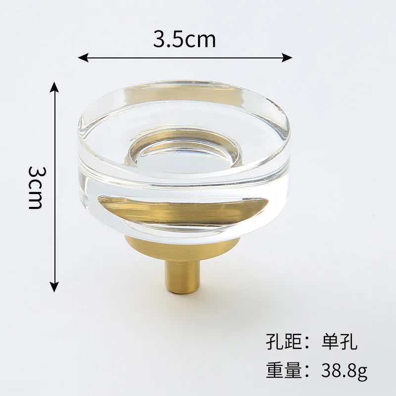 Brass Crystal Cabinet Handles – Light Luxury Furniture Knobs