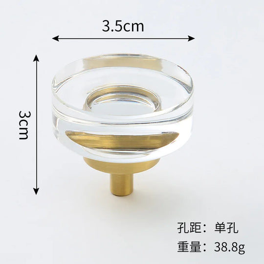 Brass Crystal Cabinet Handles – Light Luxury Furniture Knobs