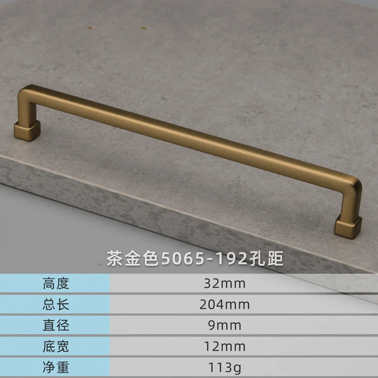 Modern European Gold and Gray Cabinet Handles – Zinc Alloy Drawer Pulls