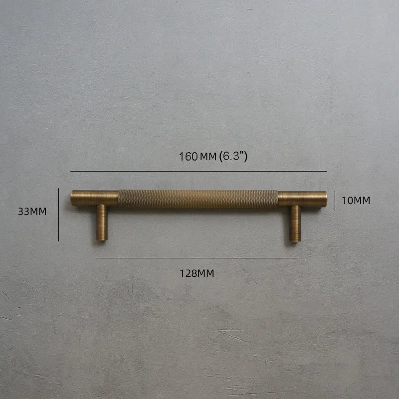 Solid Bronze Cabinet Handles – Antique Brass Wardrobe Bars and Drawer Pulls (20mm-500mm)
