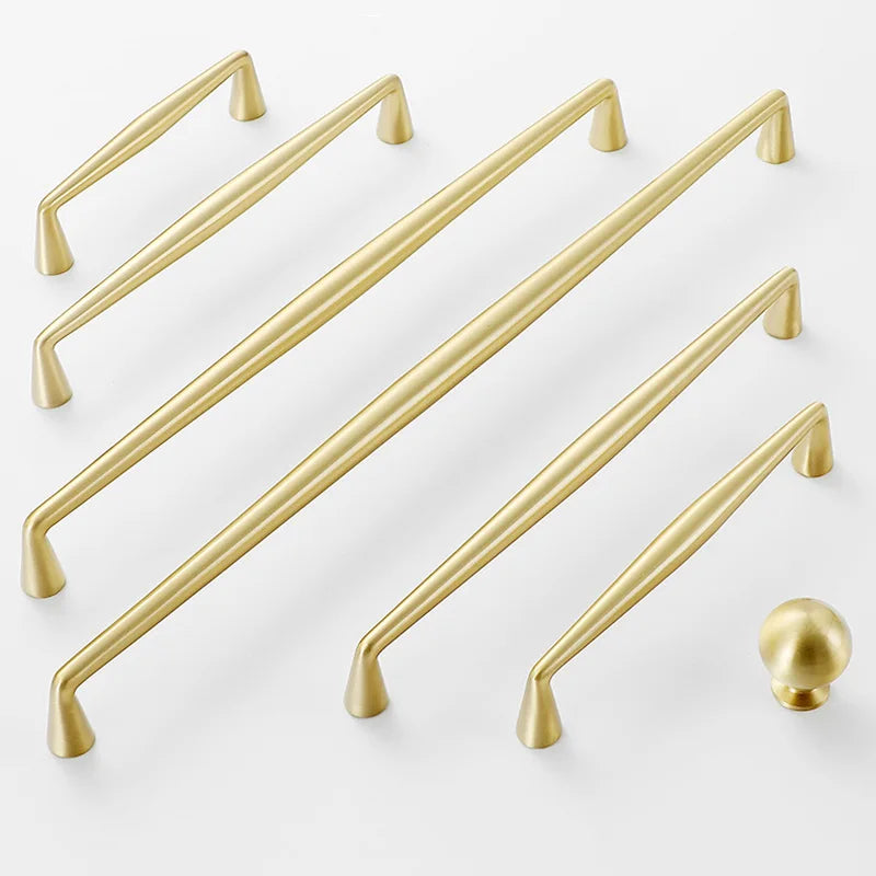 Brass Gold, Black, and Gray Cabinet Handles – Nordic and American-Style Pulls and Knobs