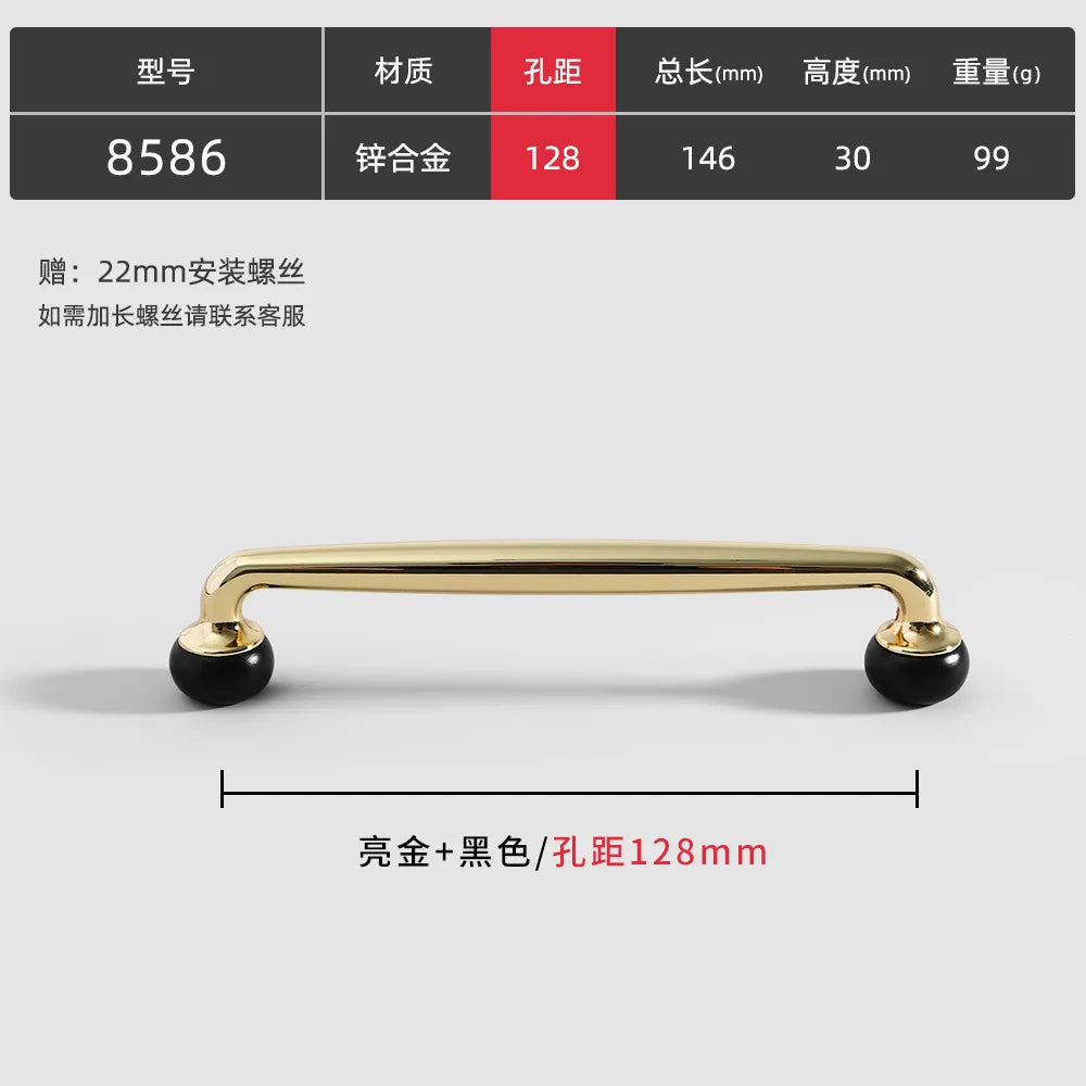Modern Double-Color Cabinet Handles – Zinc Alloy Drawer Pulls