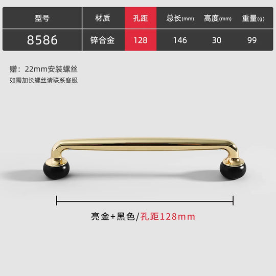 Modern Double-Color Cabinet Handles – Zinc Alloy Drawer Pulls
