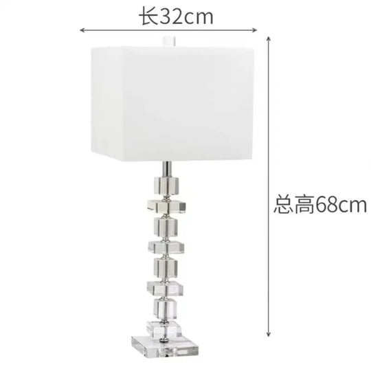 Creative Fabric Table Lamp with Crystal Glass Ball for Living Room & Bedroom