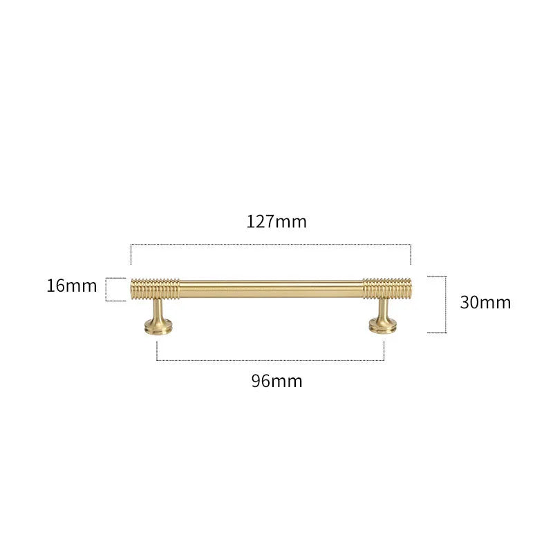 Spiral Deco Brass Furniture Handles – Modern Pulls for Cabinets and Wardrobes