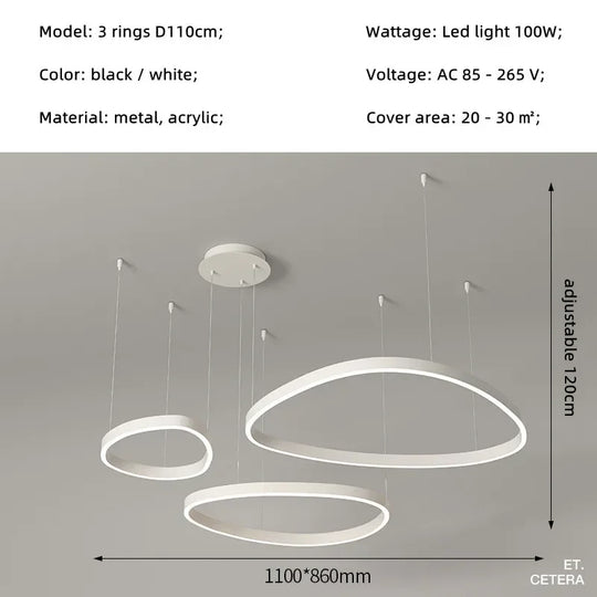 Sophia Nordic Irregular LED Pendant Light – Modern Minimal Lamp