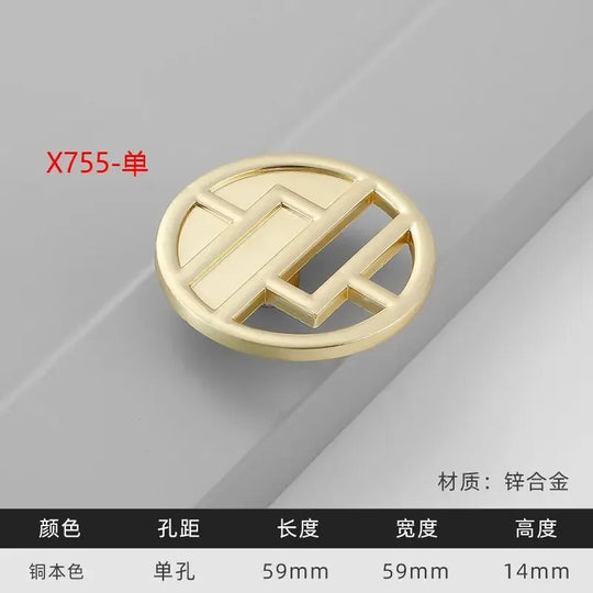 Modern Gold Kitchen Cupboard Handles – Decorative Chinese-Style Knobs