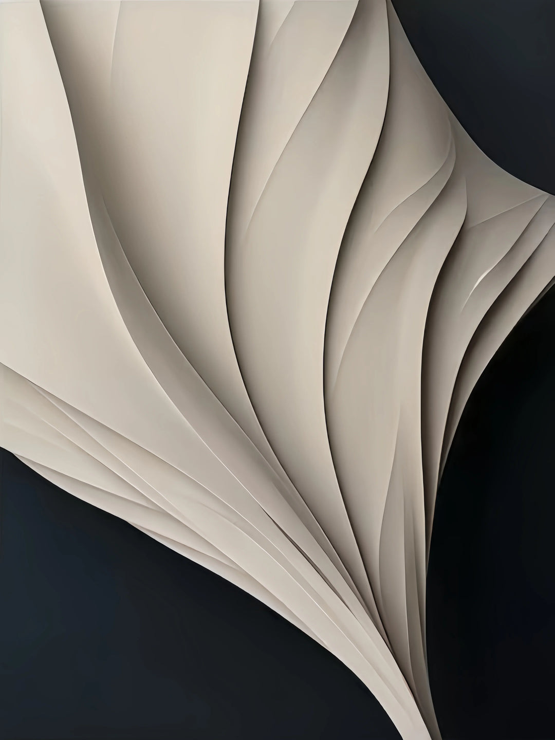 Abstract Flowing Wavy Design Canvas Wall Art