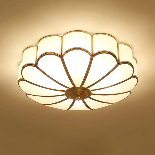 All-Copper Minimalist LED Ceiling Lamp for Study & Dining Room
