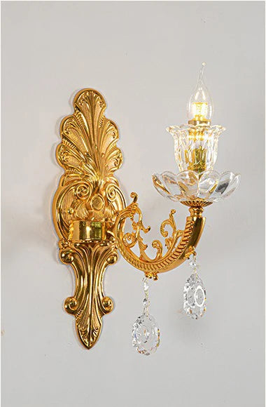 Light Luxury Golden Crystal Candle Chandelier – Elegant French-Style Ceiling Lamp