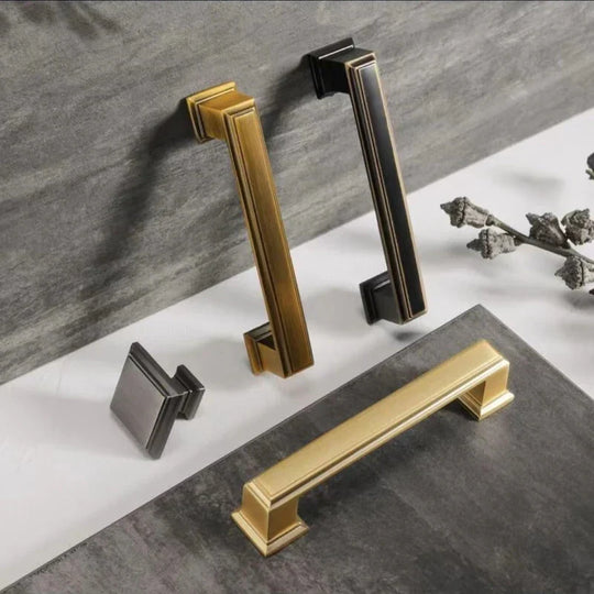 Light Luxury Bronze Cabinet Handles – Modern Drawer Pulls