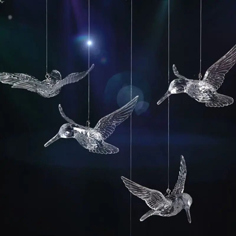 Acrylic Transparent Bird Crystal Pendant – Decorative Hanging Ornament for Home & Events