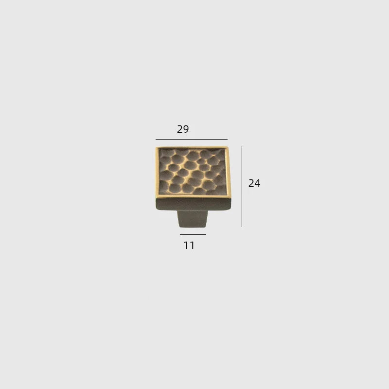 24K Gold and Hammered Brass Furniture Handles – Textured Knobs and Pulls in Silver Finishes