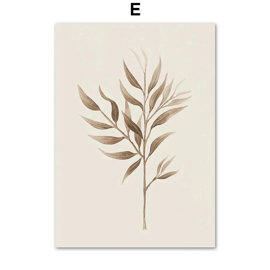Monstera Fern Leaf Botanical Specimen Canvas Wall Art
