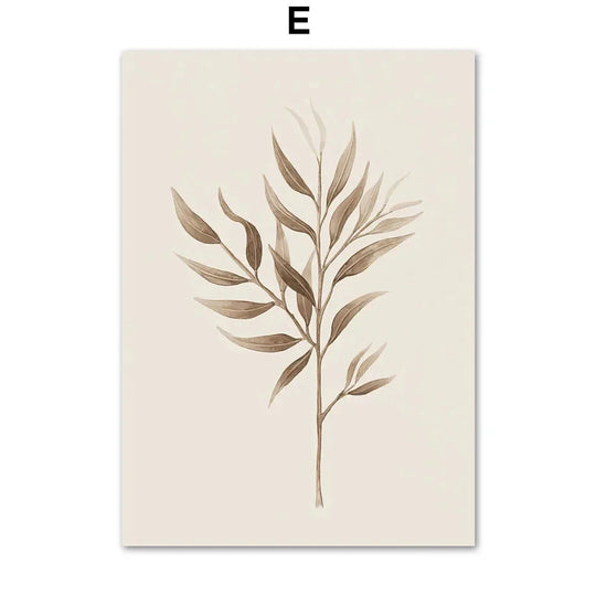 Monstera Fern Leaf Botanical Specimen Canvas Wall Art