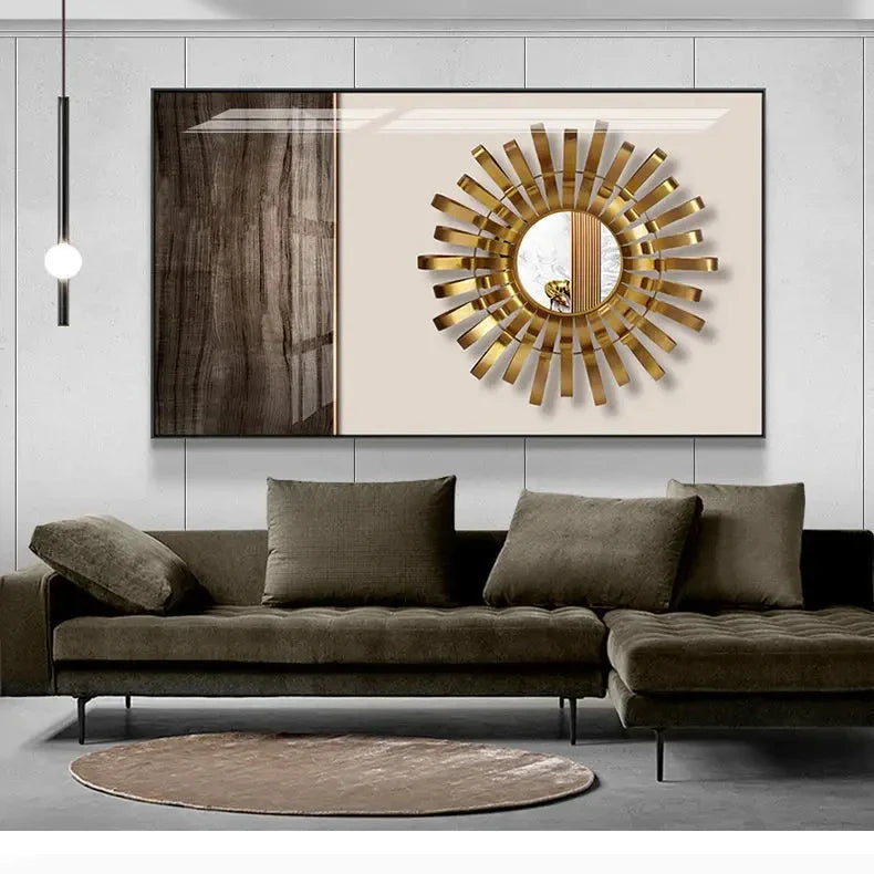 Abstract Celestial Geometry Canvas Wall Art