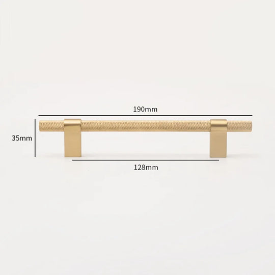 Gold and Black Textured Brass Handles – Modern Mesh Pulls and Knobs for Furniture
