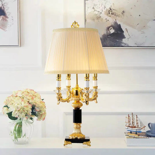 Luxury Black Crystal Table Lamp for Bedroom & Living Room