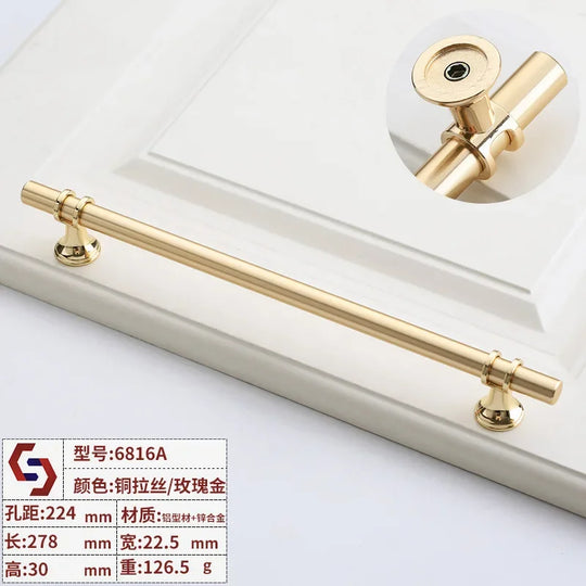 Modern T-Bar Cabinet Handles – Sleek Decorative Furniture Pulls
