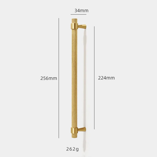 Solid Brass Knurled Furniture Handles – Textured Pulls and Knobs for Cabinets and Wardrobes