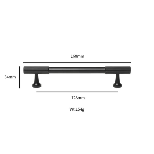 Black Vertical Line Brass Furniture Handles – Modern Pulls and Knobs for Cabinets and Wardrobes