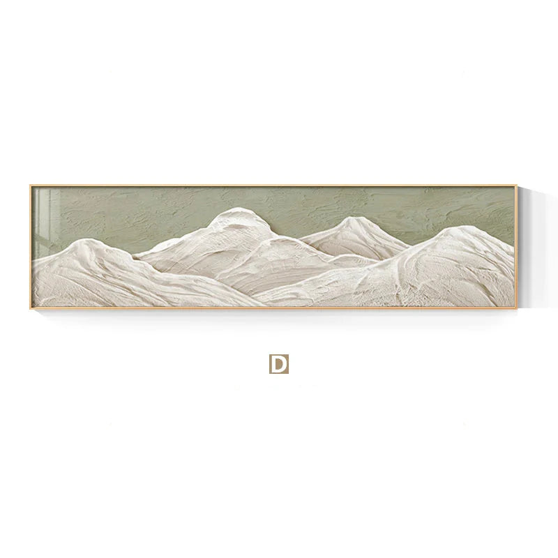 White Mountain Wide Format Abstract Canvas Wall Art Unframed