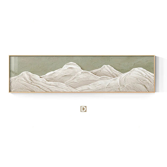White Mountain Wide Format Abstract Canvas Wall Art Unframed