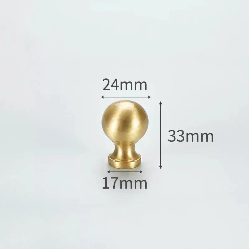 Modern Solid Brass Cabinet Knobs – Minimalist Wardrobe & Kitchen Pulls